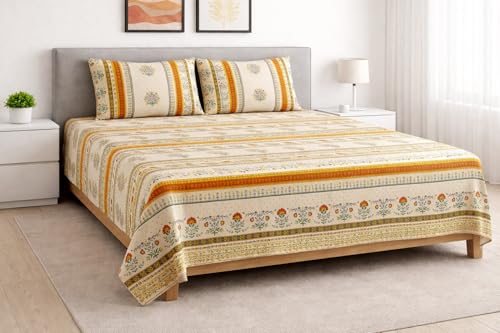 Loomweft | Bedsheets | Cotton | King | 108x108 inch | 100% cotton cotton | summe