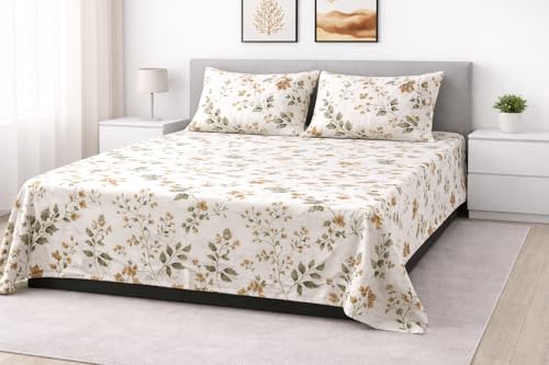 Loomweft | Bedsheets | Cotton | King | 108x108 inch | 100% cotton cotton | summe