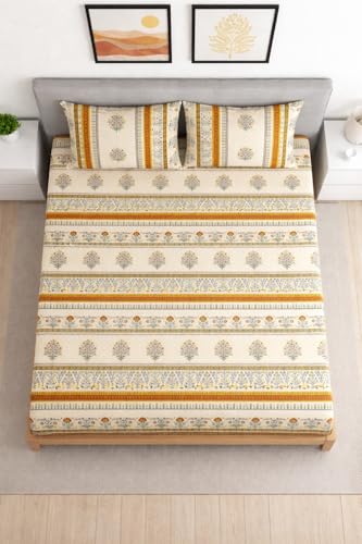 Loomweft | Bedsheets | Cotton | King | 108x108 inch | 100% cotton cotton | summe