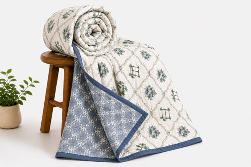Loomweft | Dohar | Cotton | Single | 60x90 inch | Dohar Quilt | Mul Cotton cotto