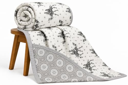 Loomweft | Dohar | Cotton | Single | 60x90 inch | Dohar Quilt | Mul Cotton cotto