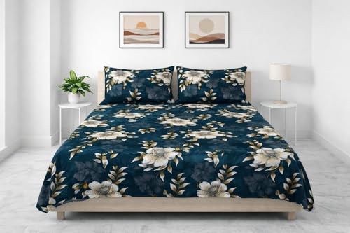 Loomweft | Bedsheets | Flannel | King | 108x108 inch | Warm | winter bedsheet |