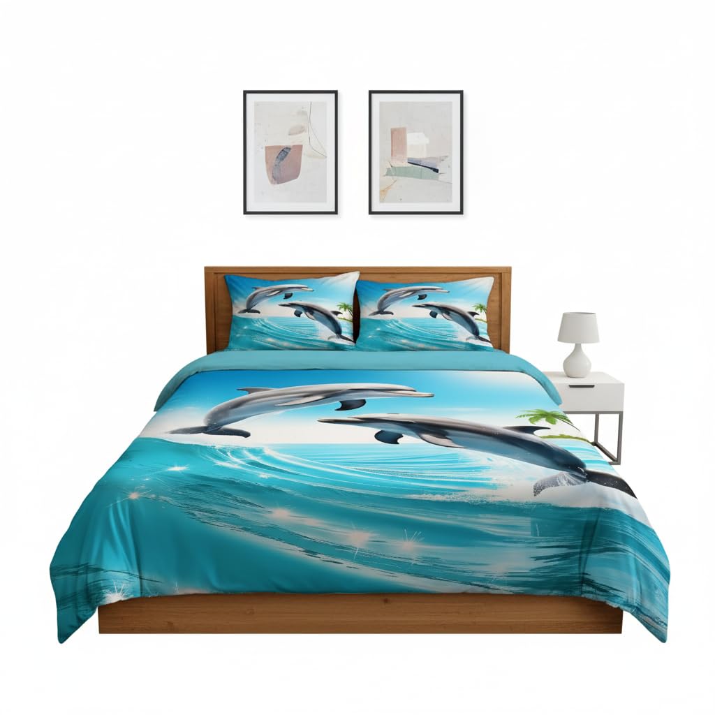 Loomweft | Bedsheets | Glace Cotton | Double | 90x100 inch | 7D | Premim | King