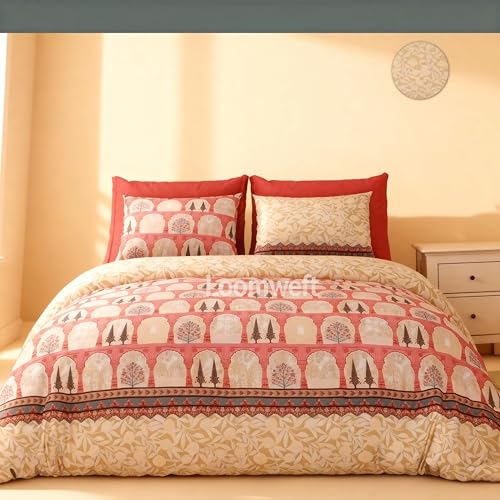 Loomweft | Bedsheets | Cotton | King | 108x108 inch | 100% cotton | Modern Jaipu