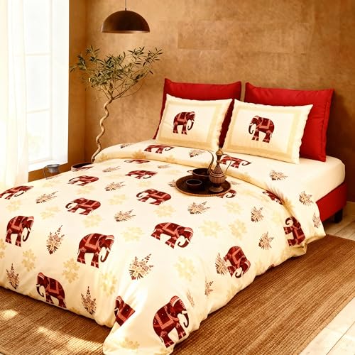Loomweft | Bedsheets | Cotton | King | 108x108 inch | 100% cotton | Modern Jaipu