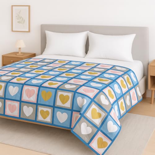 Loomweft | Comforter | Microfibre | Double | 90x100 inch | AC Comforter | Revers
