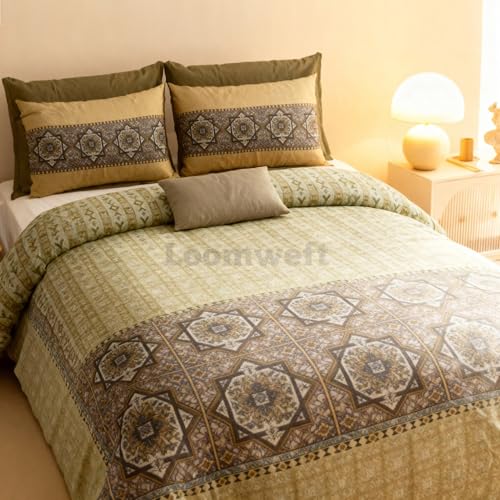 Loomweft | Bedsheets | Cotton | King | 108x108 inch | Fitted bedsheet | 100% cot