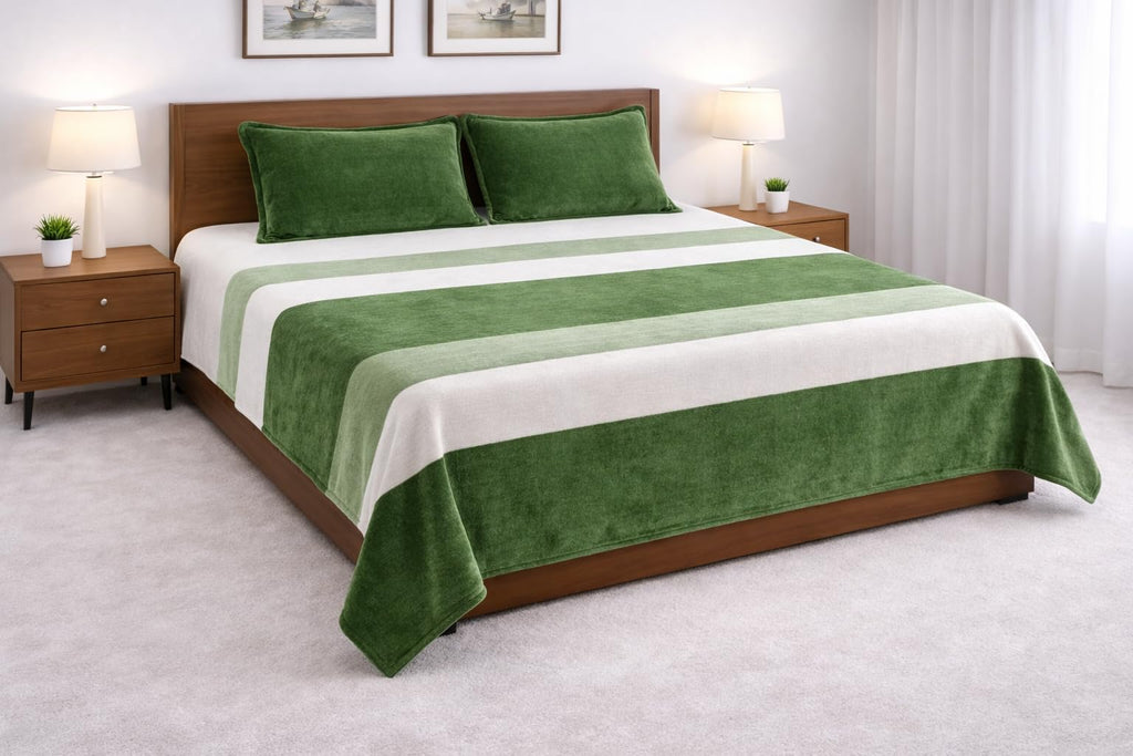 Loomweft | Bedsheets | Flannel | King | 108x108 inch | Warm | winter bedsheet |