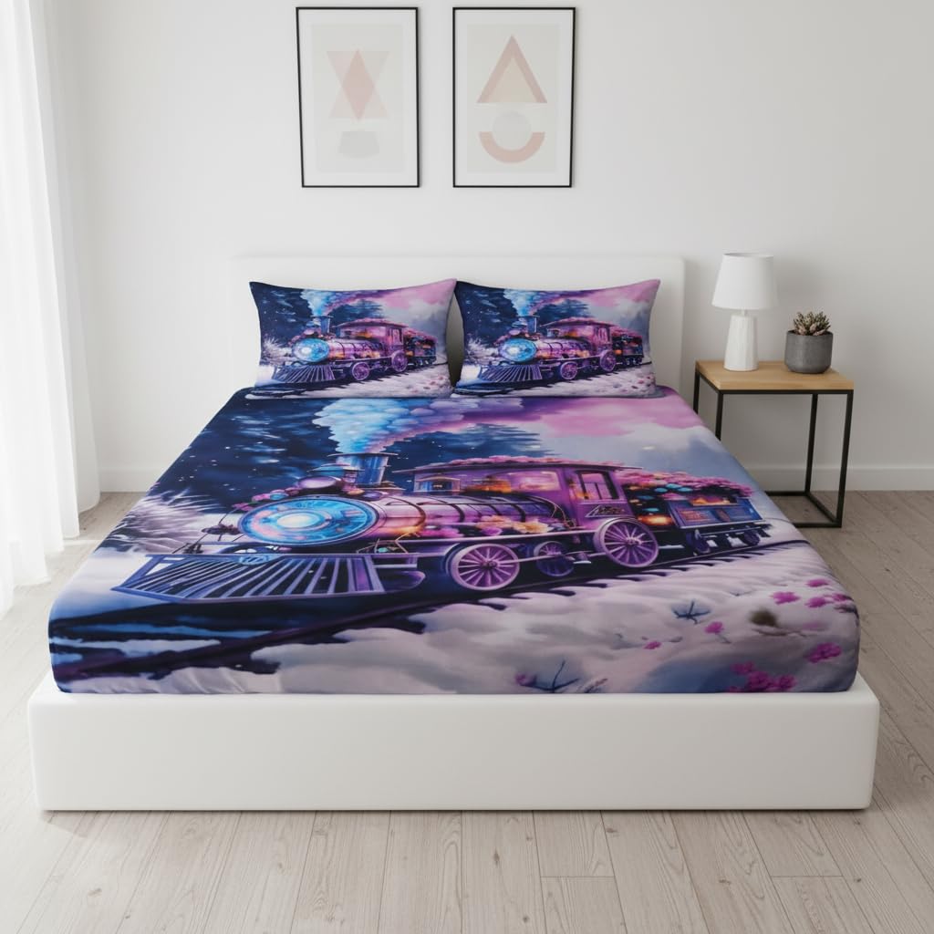 Loomweft | Bedsheets | Glace Cotton | King | 108x108 inch | 7D | Premim | King s