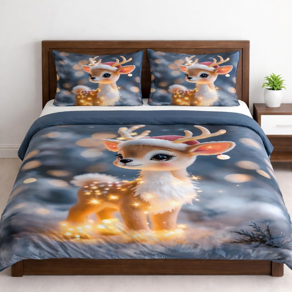 Loomweft | Bedsheets | Glace Cotton | Double | 90x100 inch | 7D | Premim | King