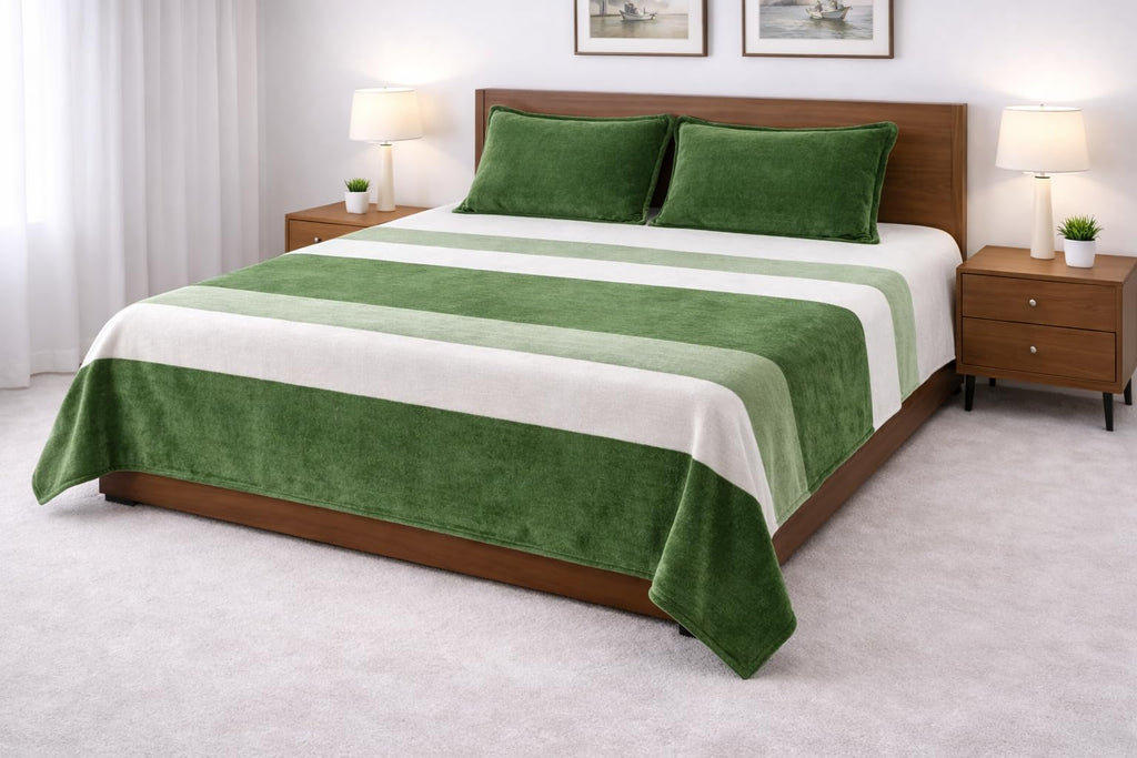Loomweft | Bedsheets | Flannel | King | 108x108 inch | Warm | winter bedsheet |