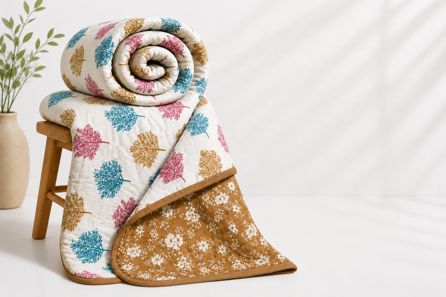 Loomweft | Dohar | Cotton | Single | 60x90 inch | Dohar Quilt | Mul Cotton cotto