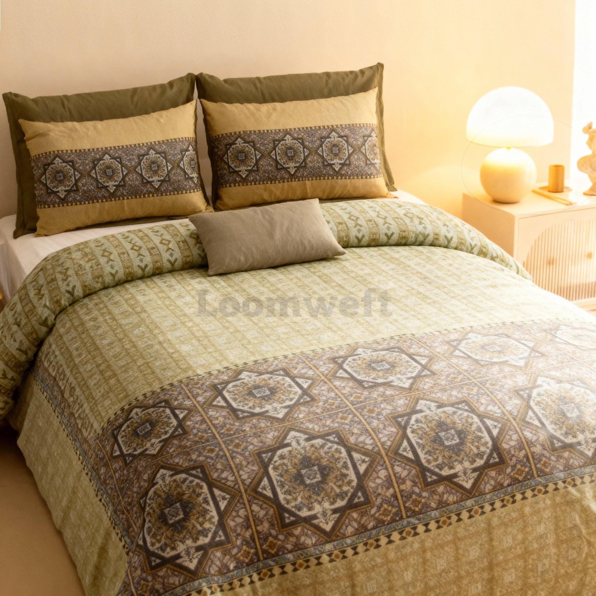 Loomweft | Bedsheets | Cotton | King | 108x108 inch | Fitted bedsheet | 100% cot