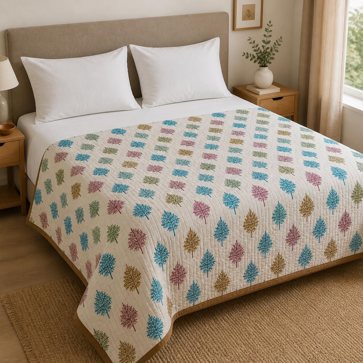Loomweft | Dohar | Cotton | Single | 60x90 inch | Dohar Quilt | Mul Cotton cotto