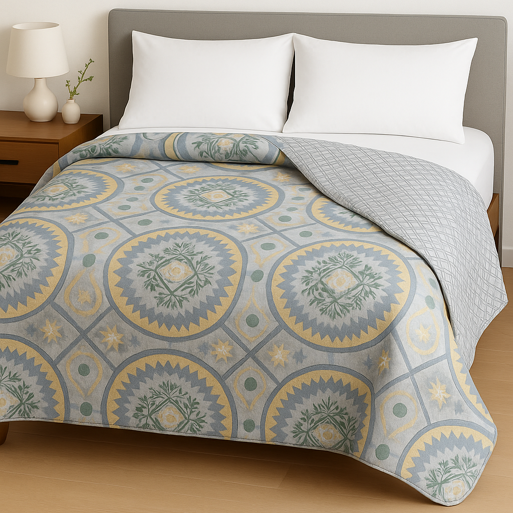 Premium Reversible Comforter | Soft, Lightweight & All-Season Quilt for Double | Geomatrical