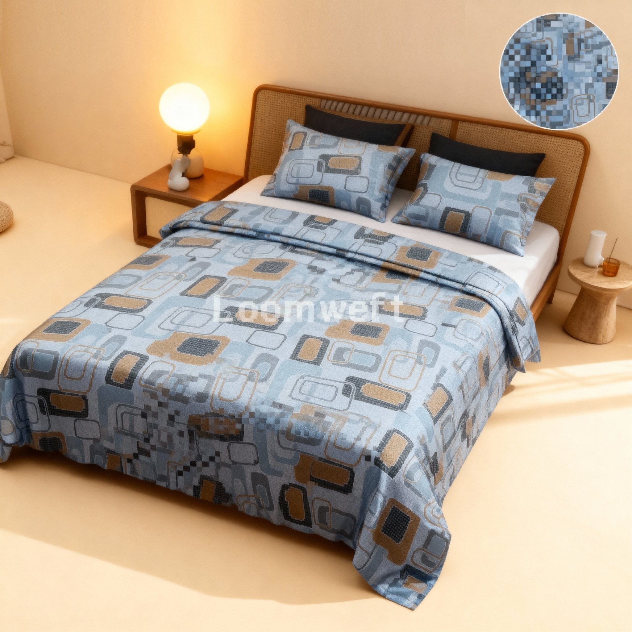 Loomweft | Bedsheet | Cotton | King | 108x108 inch | Free Shipping