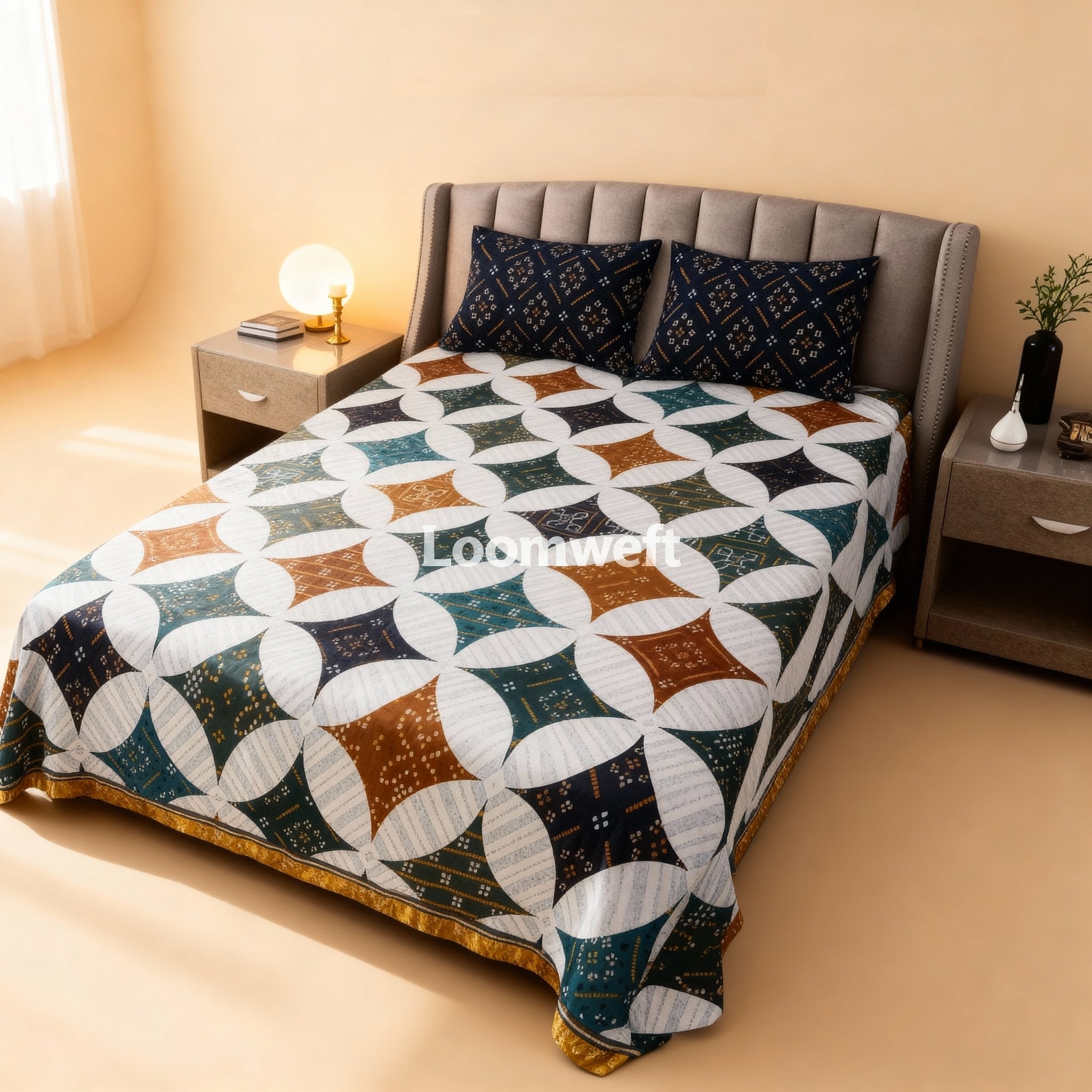 Loomweft | Bedsheet | Cotton | King | 108x108 inch | Free Shipping