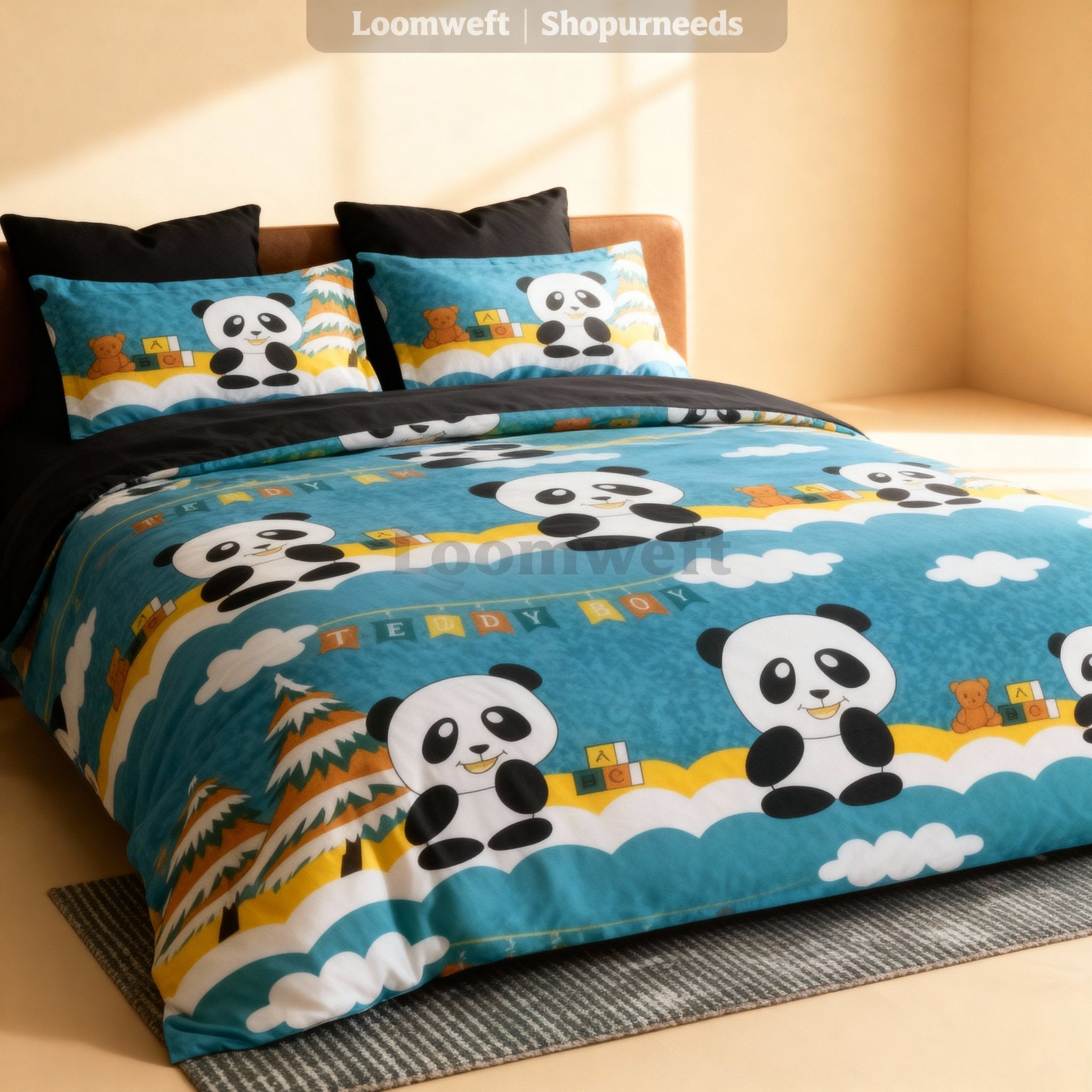 Double Bed | Cotton | Panda - Shopurneeds