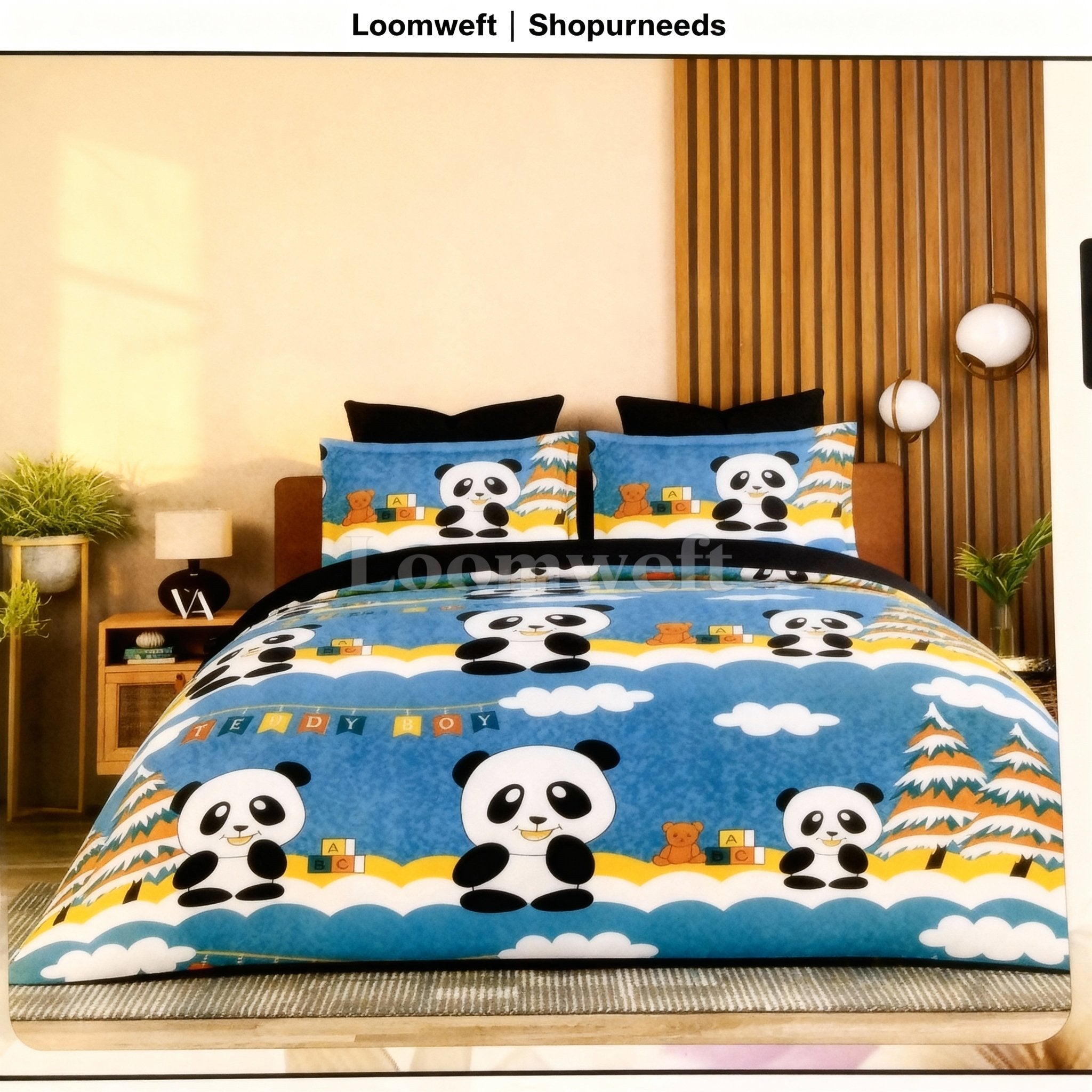 Double Bed | Cotton | Panda - Shopurneeds