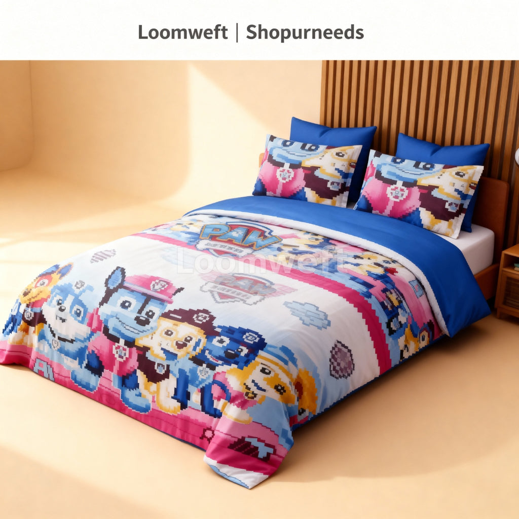 Double Bed | Cotton | Paw Petrol - Shopurneeds