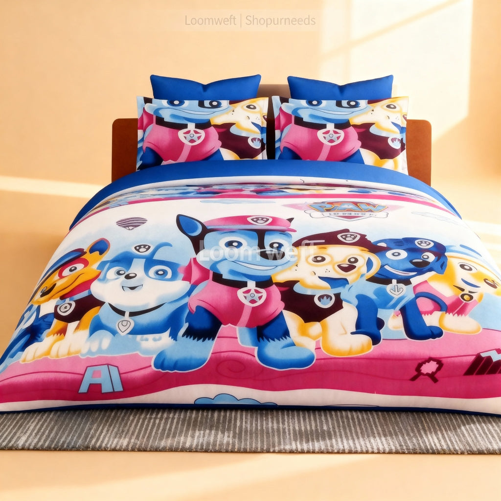 Double Bed | Cotton | Paw Petrol - Shopurneeds