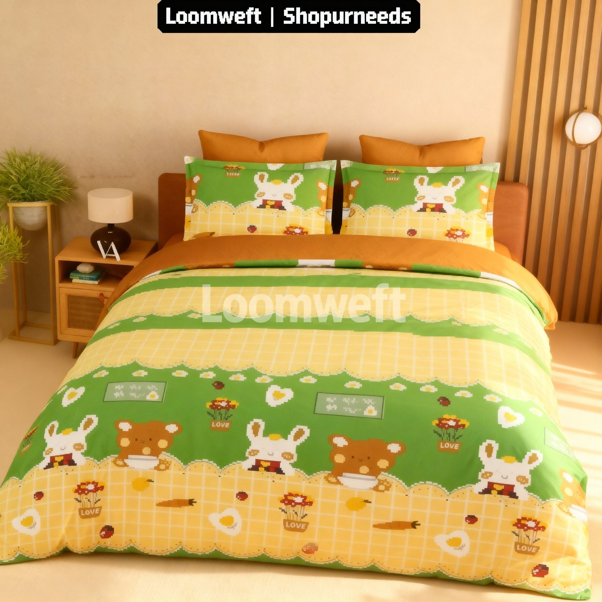 Loomweft | Bedsheet | Cotton | King | 108x108 inch | Free Shipping
