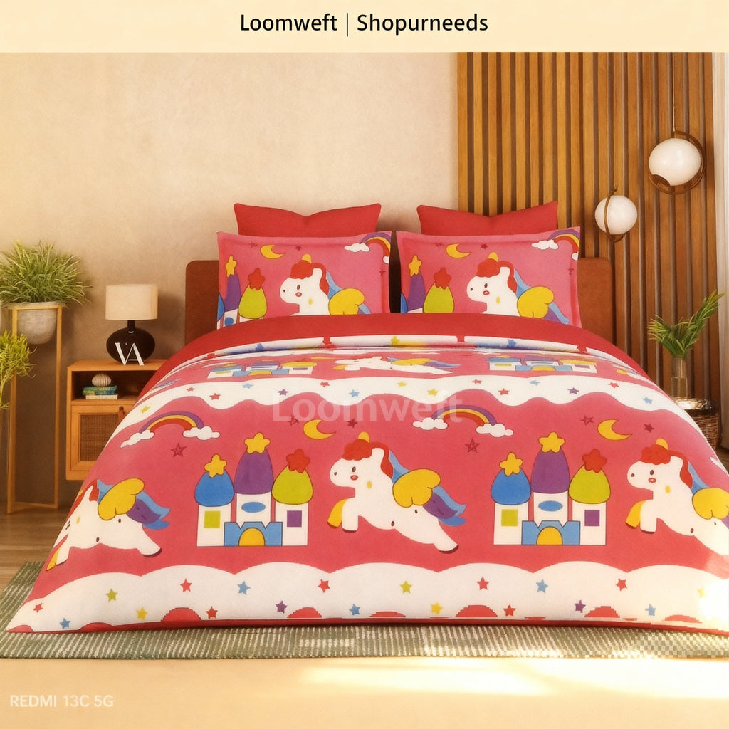Double Bed | Cotton | Unicorn - Shopurneeds