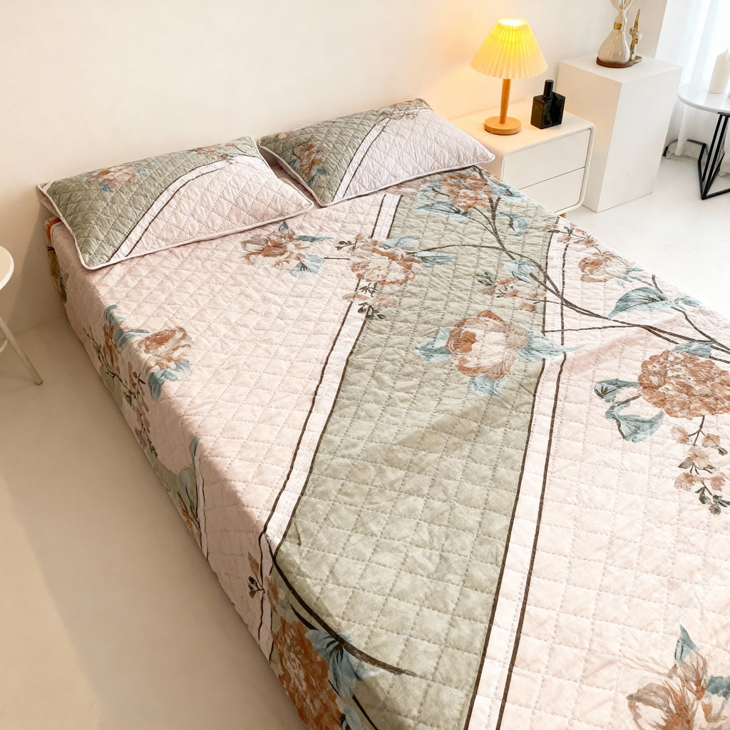 Double Bed | Quilted Pillows | Cotton - Shopurneeds