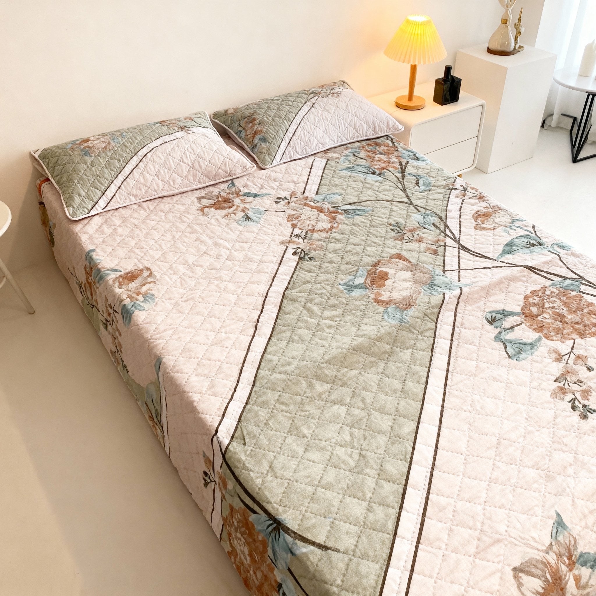 Double Bed | Quilted Pillows | Cotton - Shopurneeds