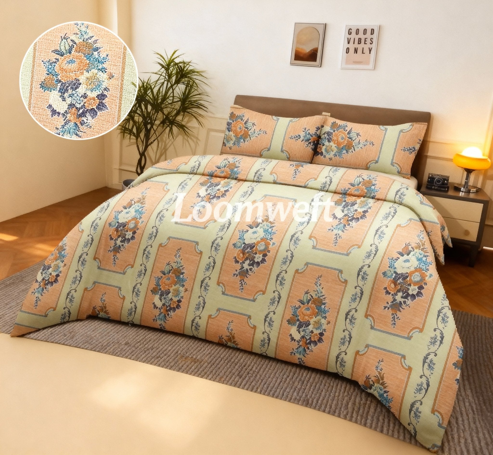 Loomweft | Bedsheet | Cotton | King | 108x108 inch | Free Shipping