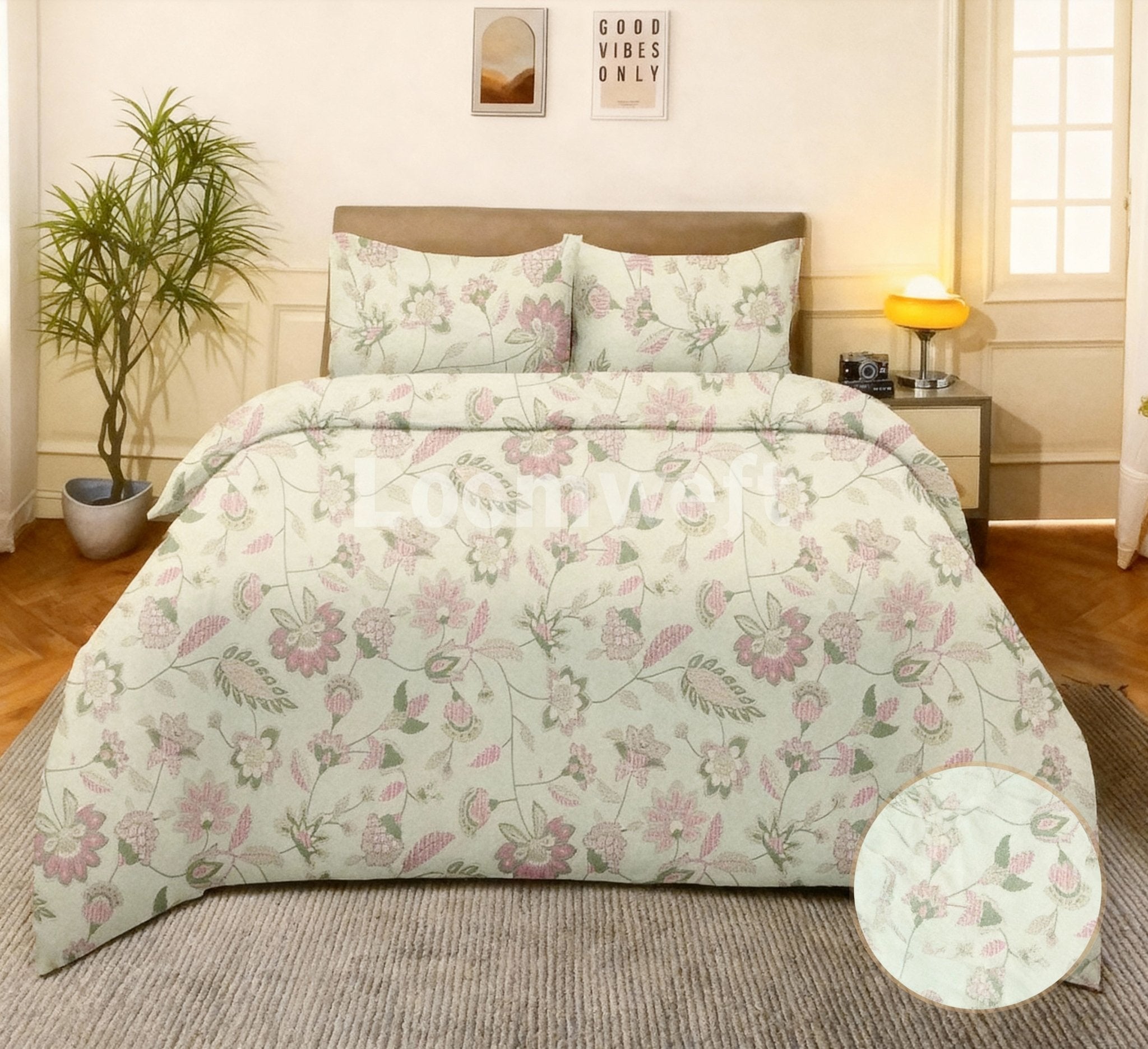 Loomweft | Bedsheet | Cotton | King | 108x108 inch | Free Shipping