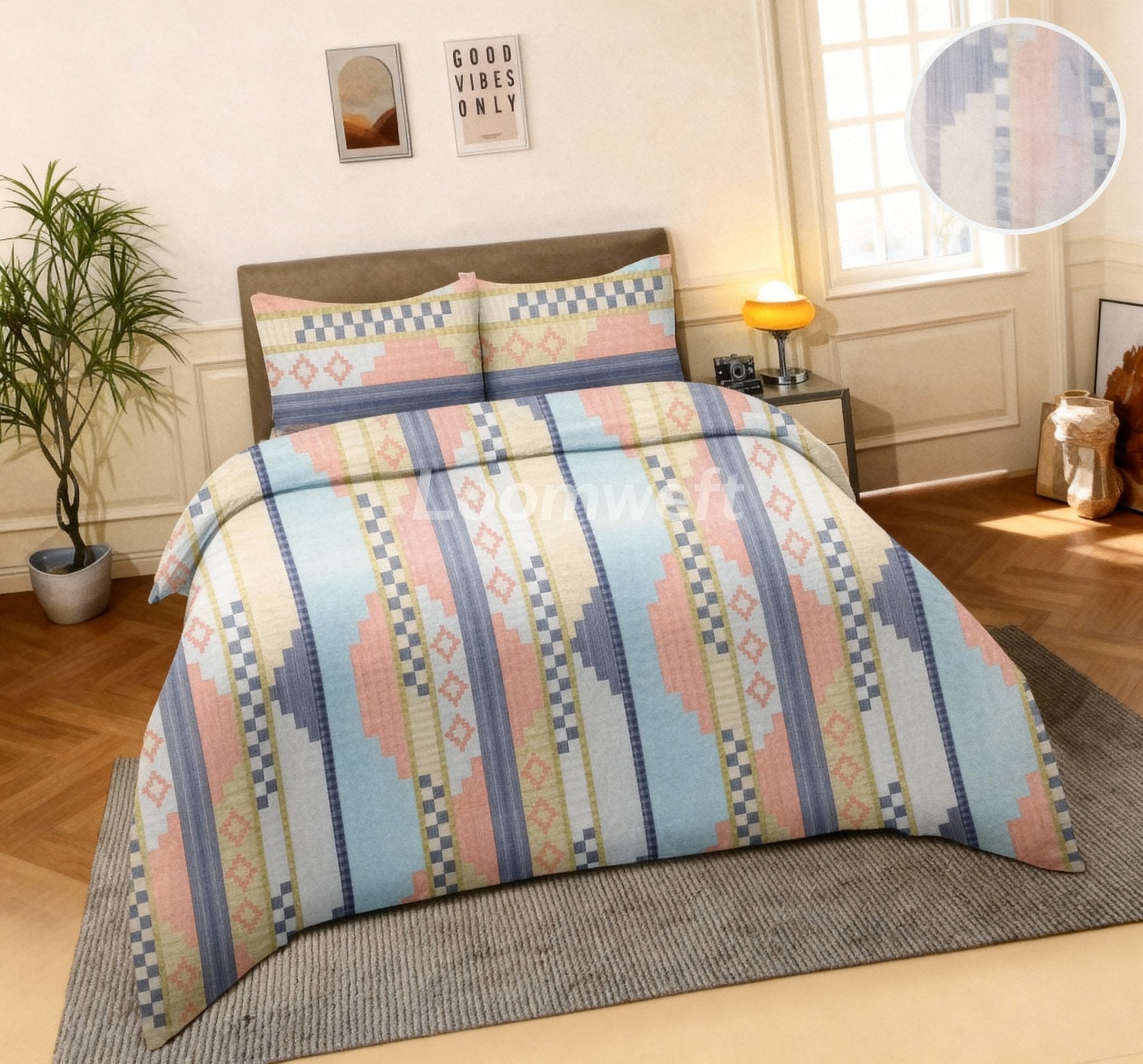 Loomweft | Bedsheet | Cotton | King | 108x108 inch | Free Shipping