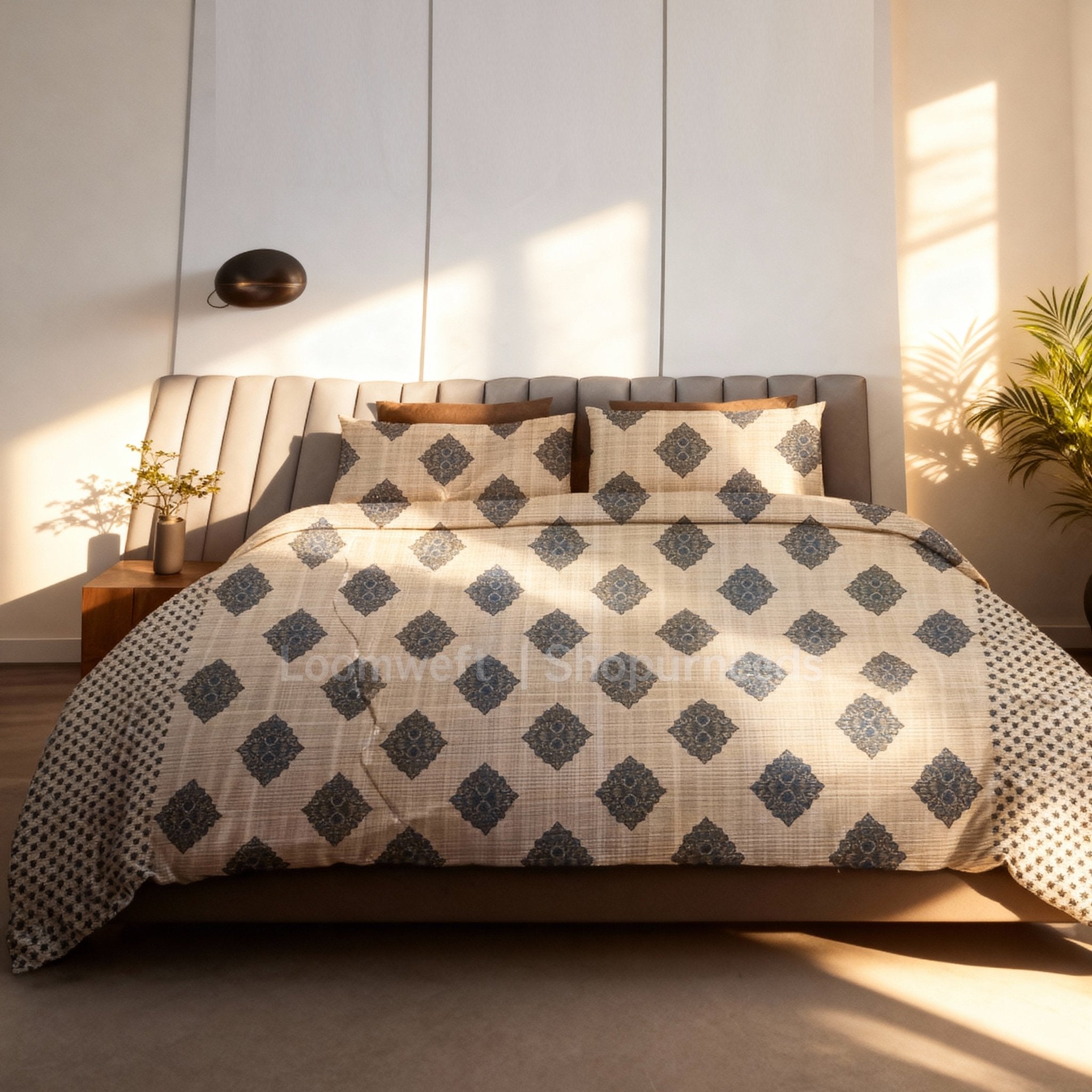 Loomweft | Bedsheet | Cotton | King | 108x108 inch | Free Shipping