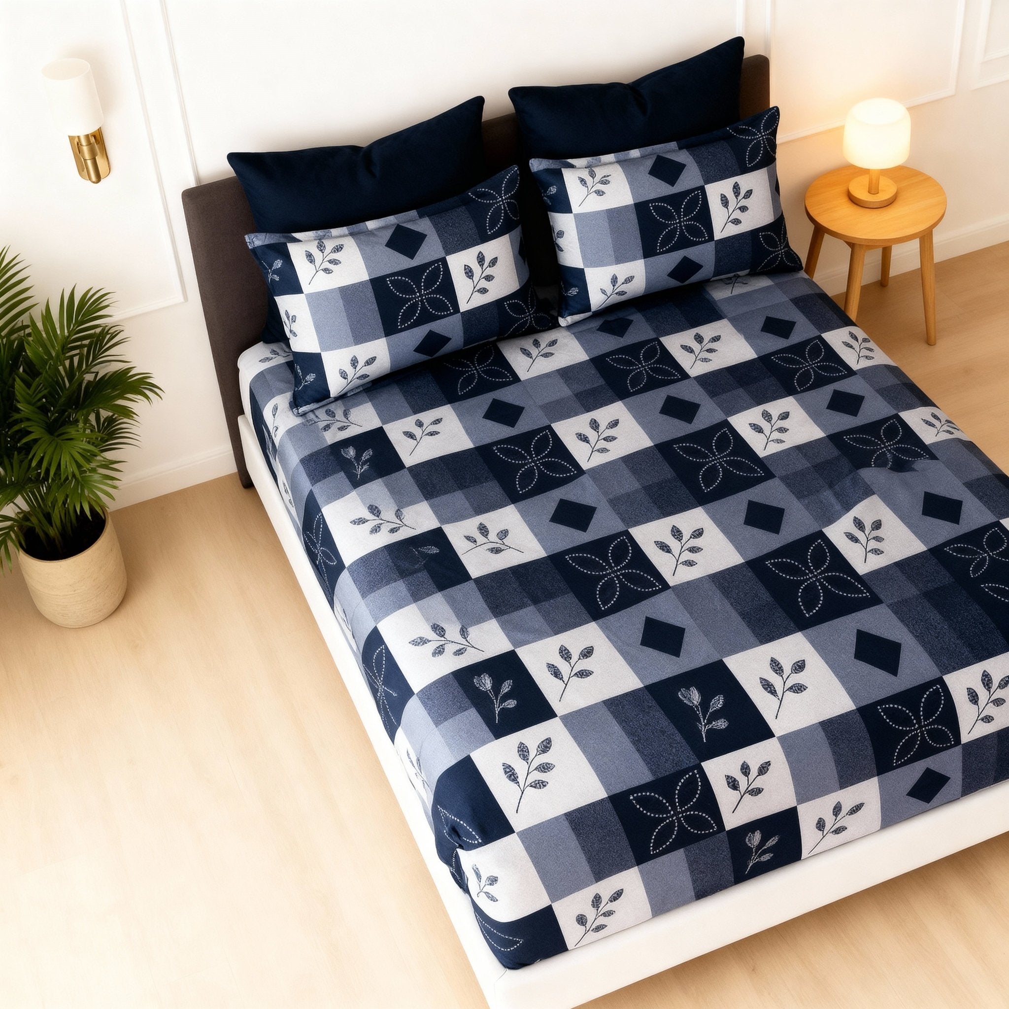 King Bed | Elastic Fitted | Cotton - Shopurneeds