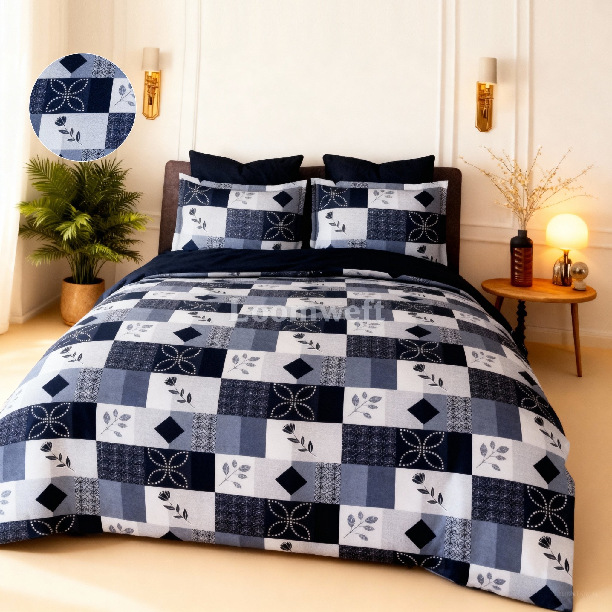 King Bed | Elastic Fitted | Cotton - Shopurneeds