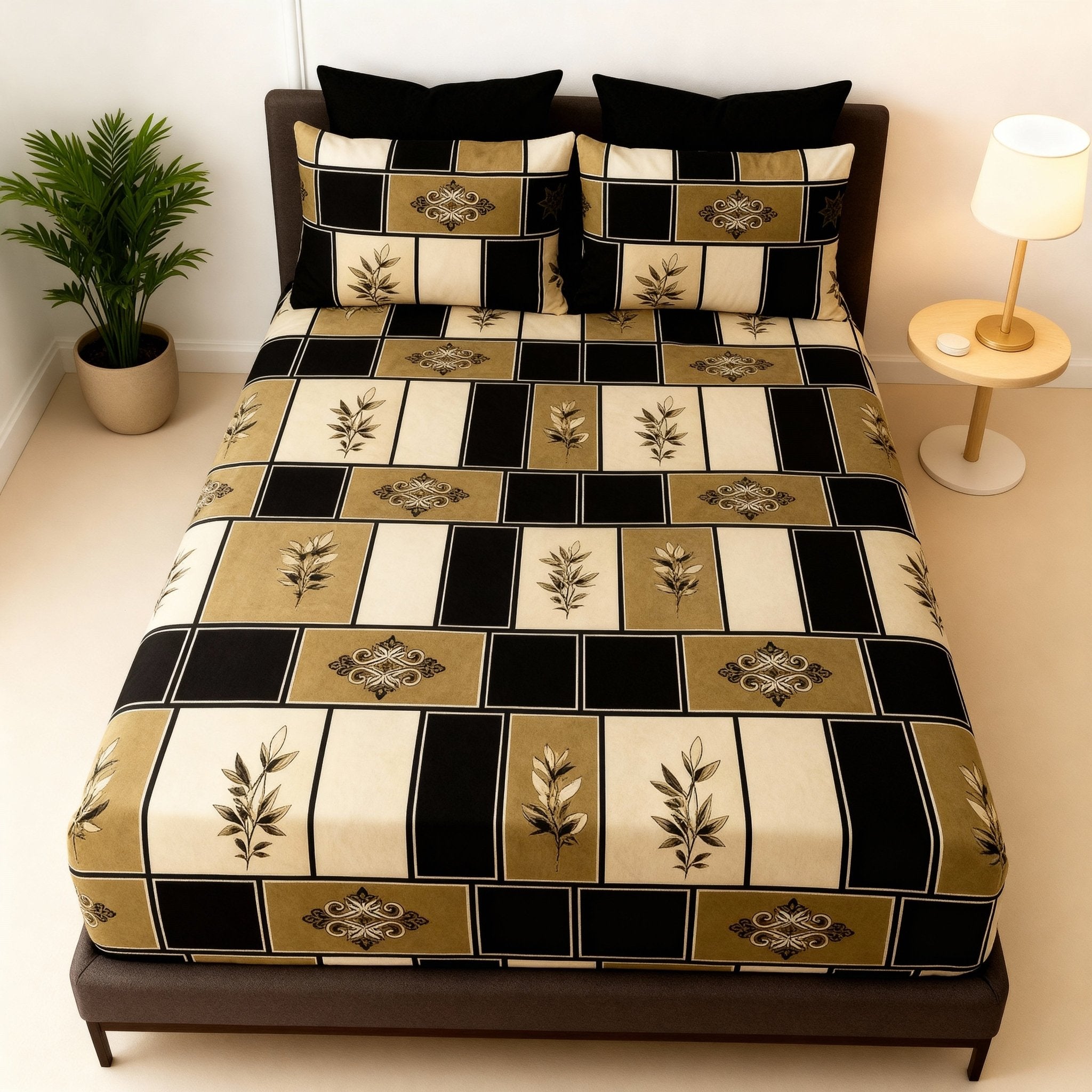 King Bed | Elastic Fitted | Cotton - Shopurneeds