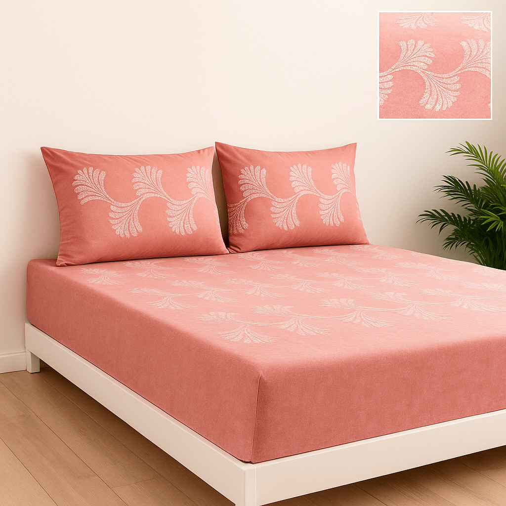 Loomweft | Bedsheet | Cotton | King | 108x108 inch | Free Shipping