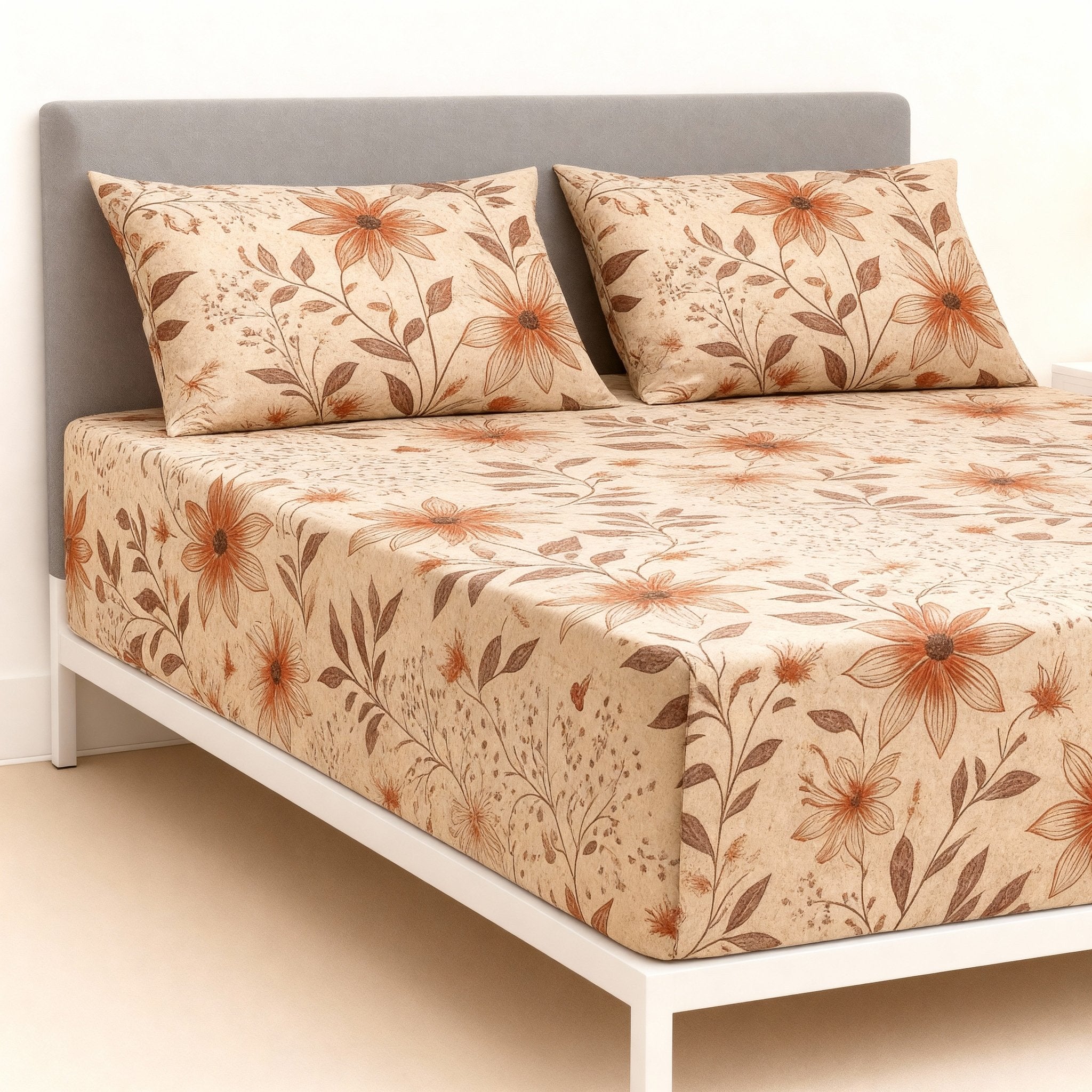 King Bed | Elastic Fitted | Cotton - Shopurneeds