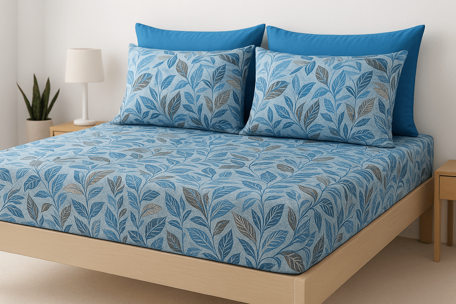 King Bed | Elastic Fitted | Cotton - Shopurneeds