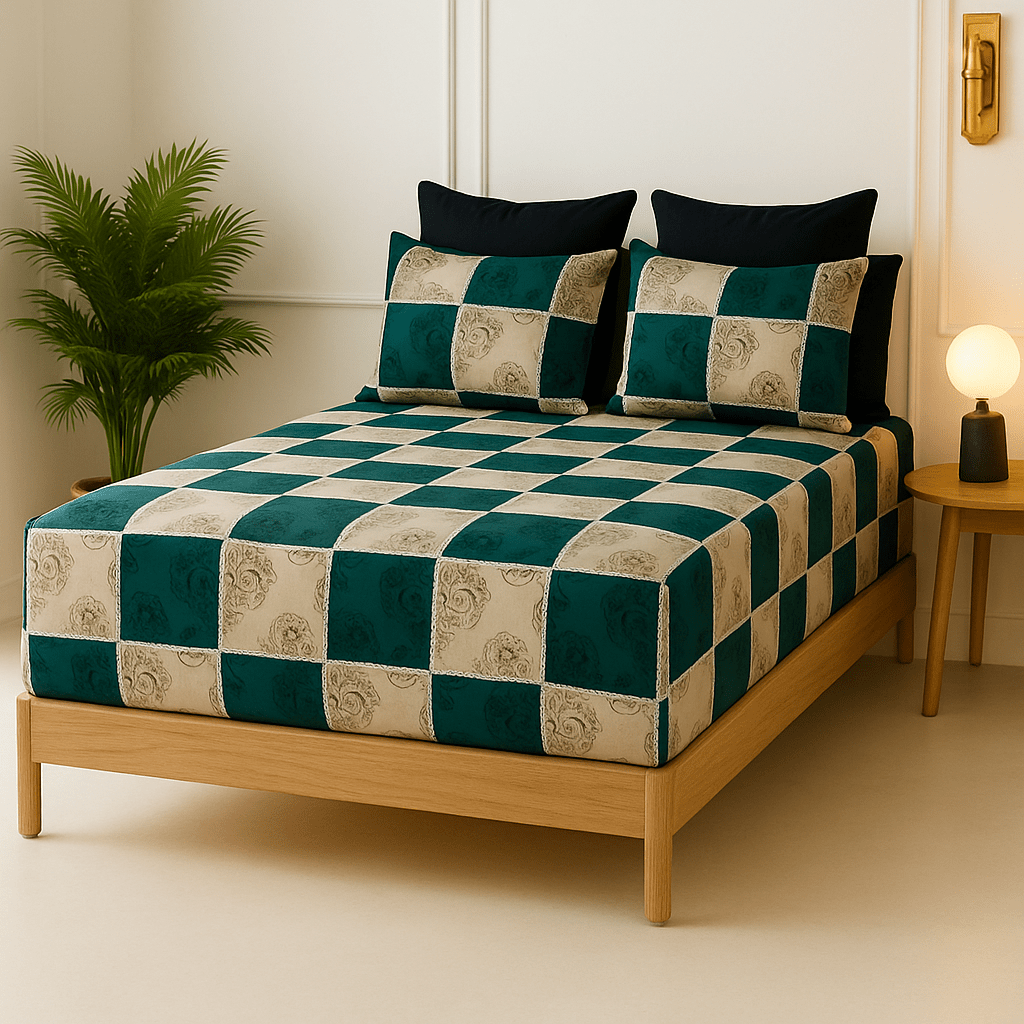 King Bed | Elastic Fitted | Cotton - Shopurneeds