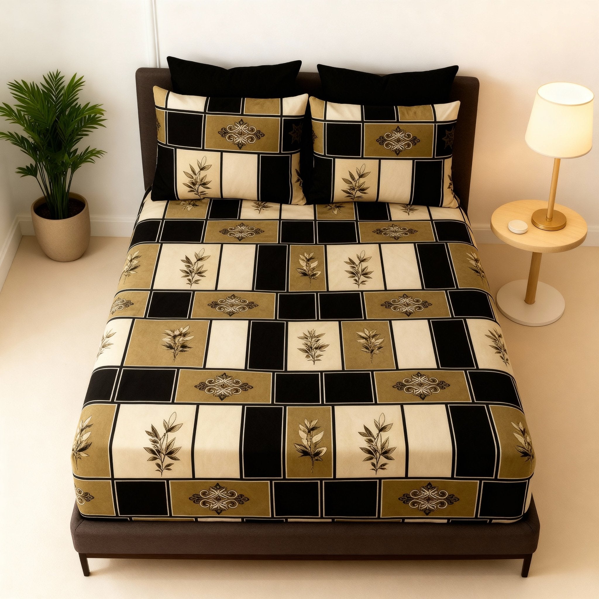 King Bed | Elastic Fitted | Cotton - Shopurneeds