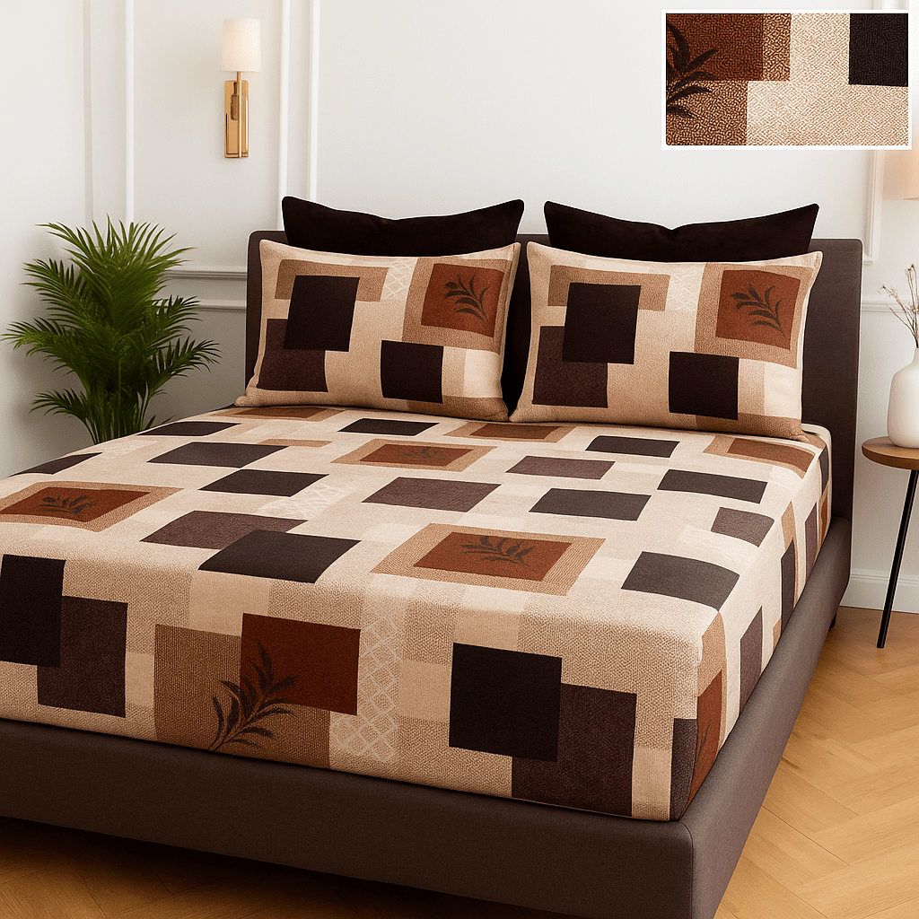 King Bed | Elastic Fitted | Cotton - Shopurneeds