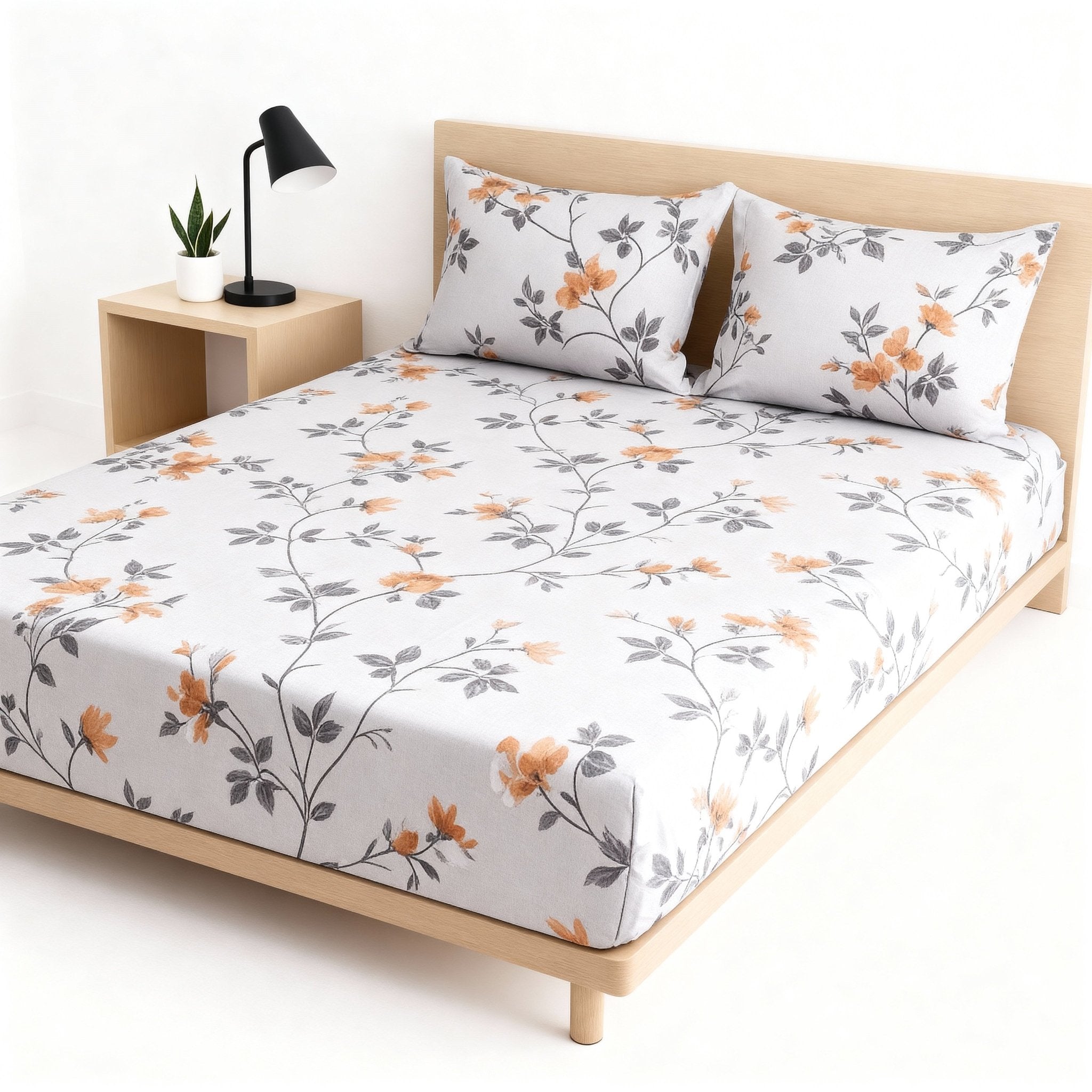 King Bed | Elastic Fitted | Cotton - Shopurneeds