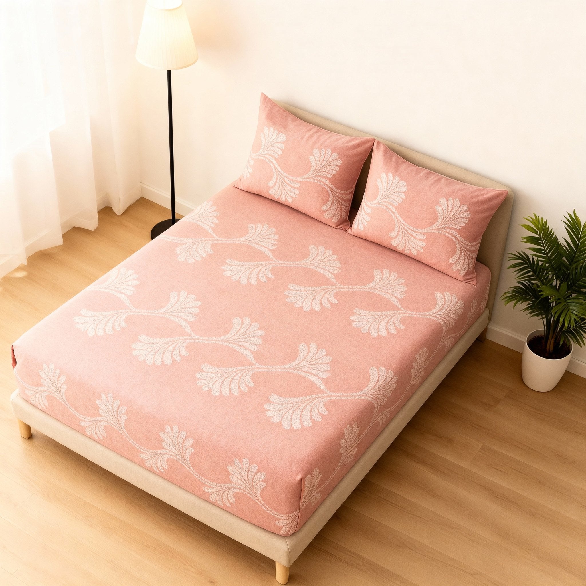 King Bed | Elastic Fitted | Cotton - Shopurneeds