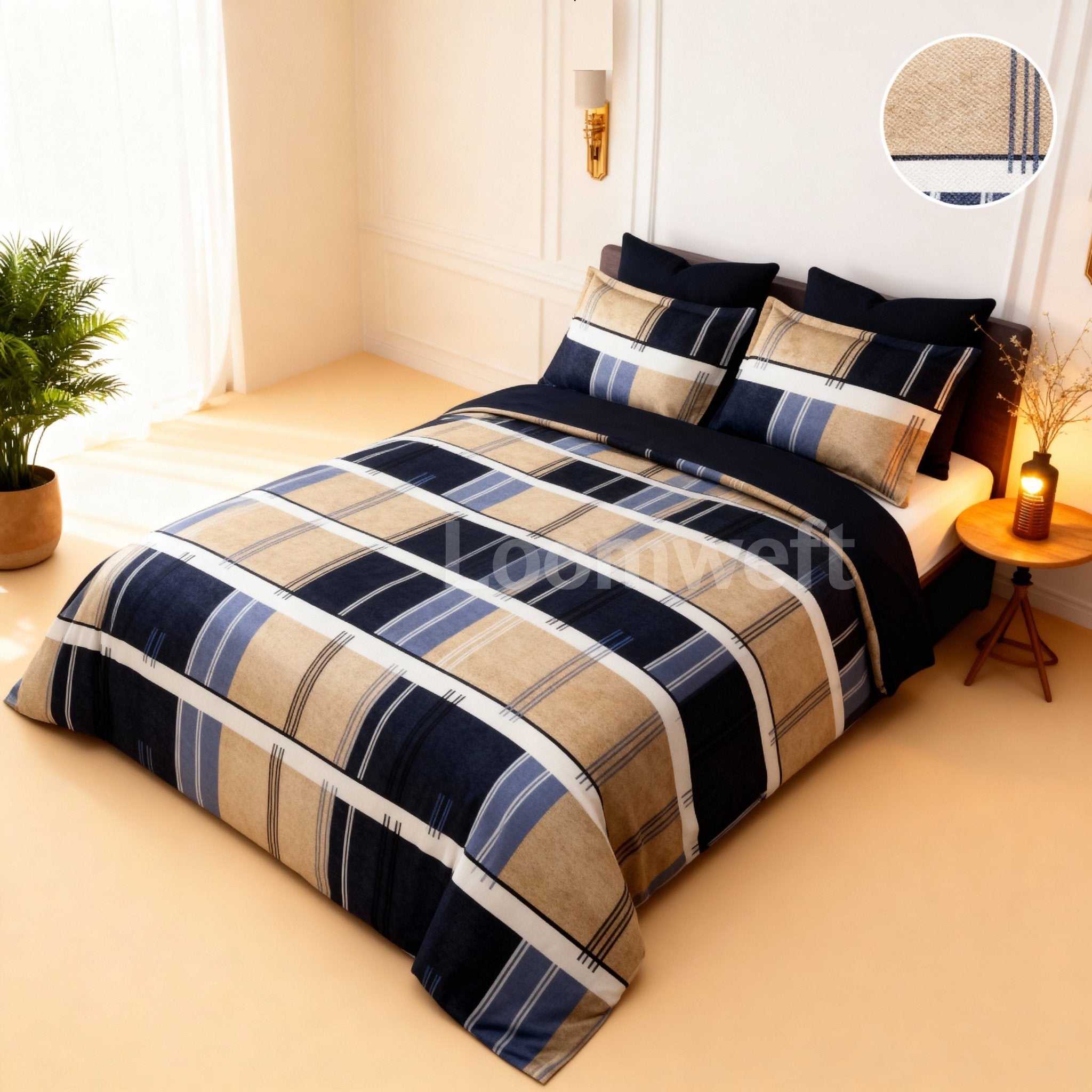 King Bed | Elastic Fitted | Cotton - Shopurneeds