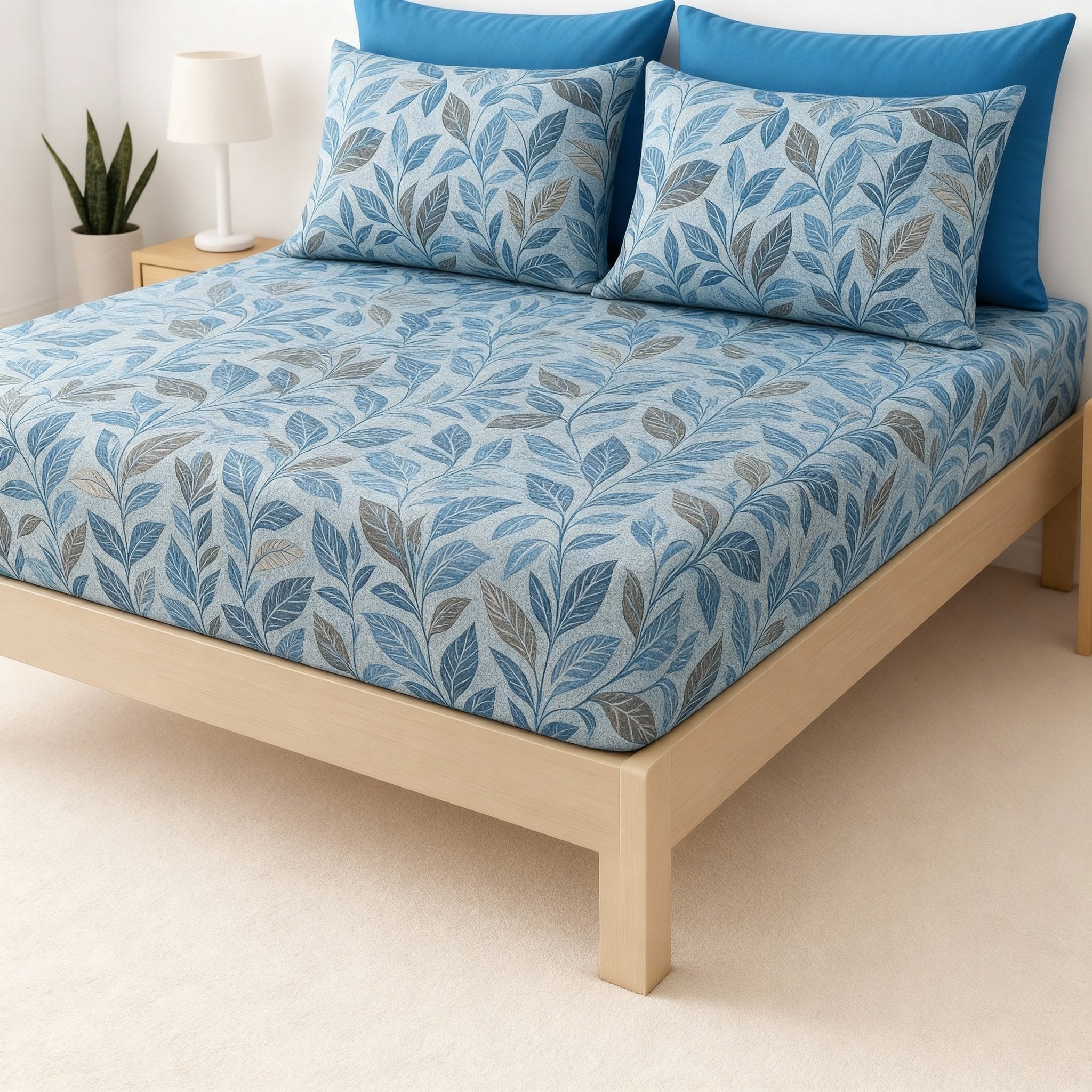 King Bed | Elastic Fitted | Cotton - Shopurneeds