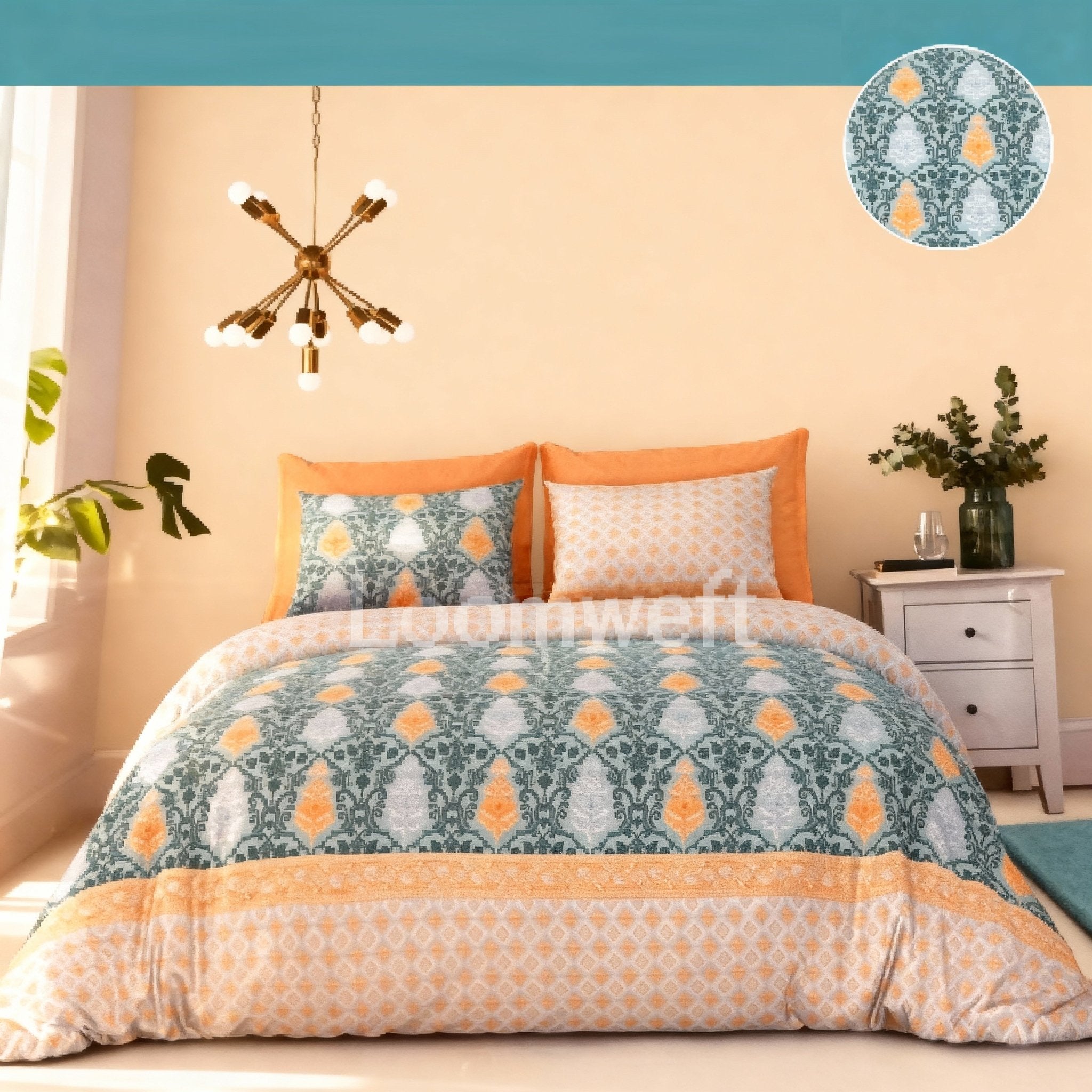 Loomweft | Bedsheet | Cotton | King | 108x108 inch | Free Shipping
