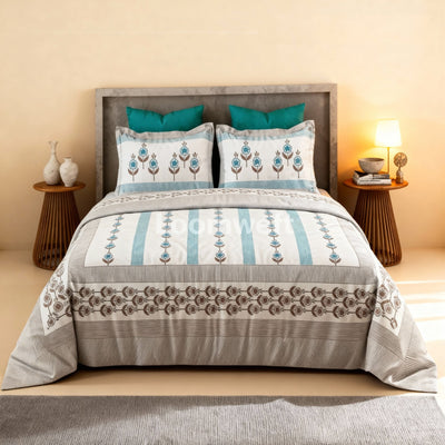 King Bed | Premium Cotton | Hand Block - Shopurneeds