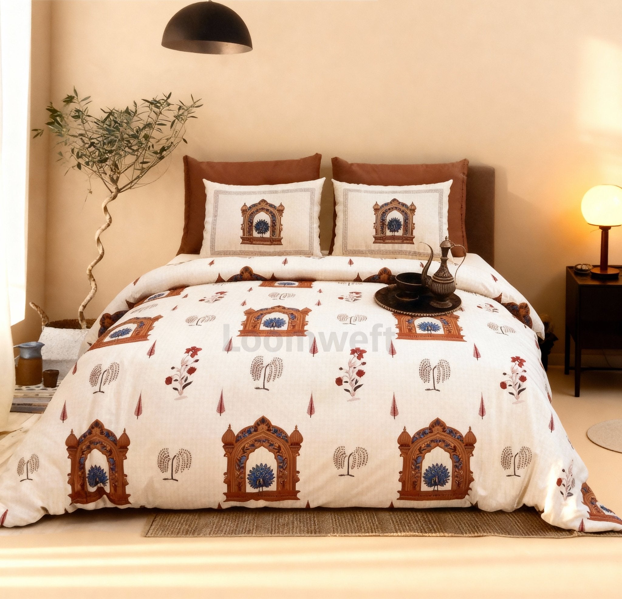 King Bed | Premium Cotton | Jaipuri prints - Shopurneeds