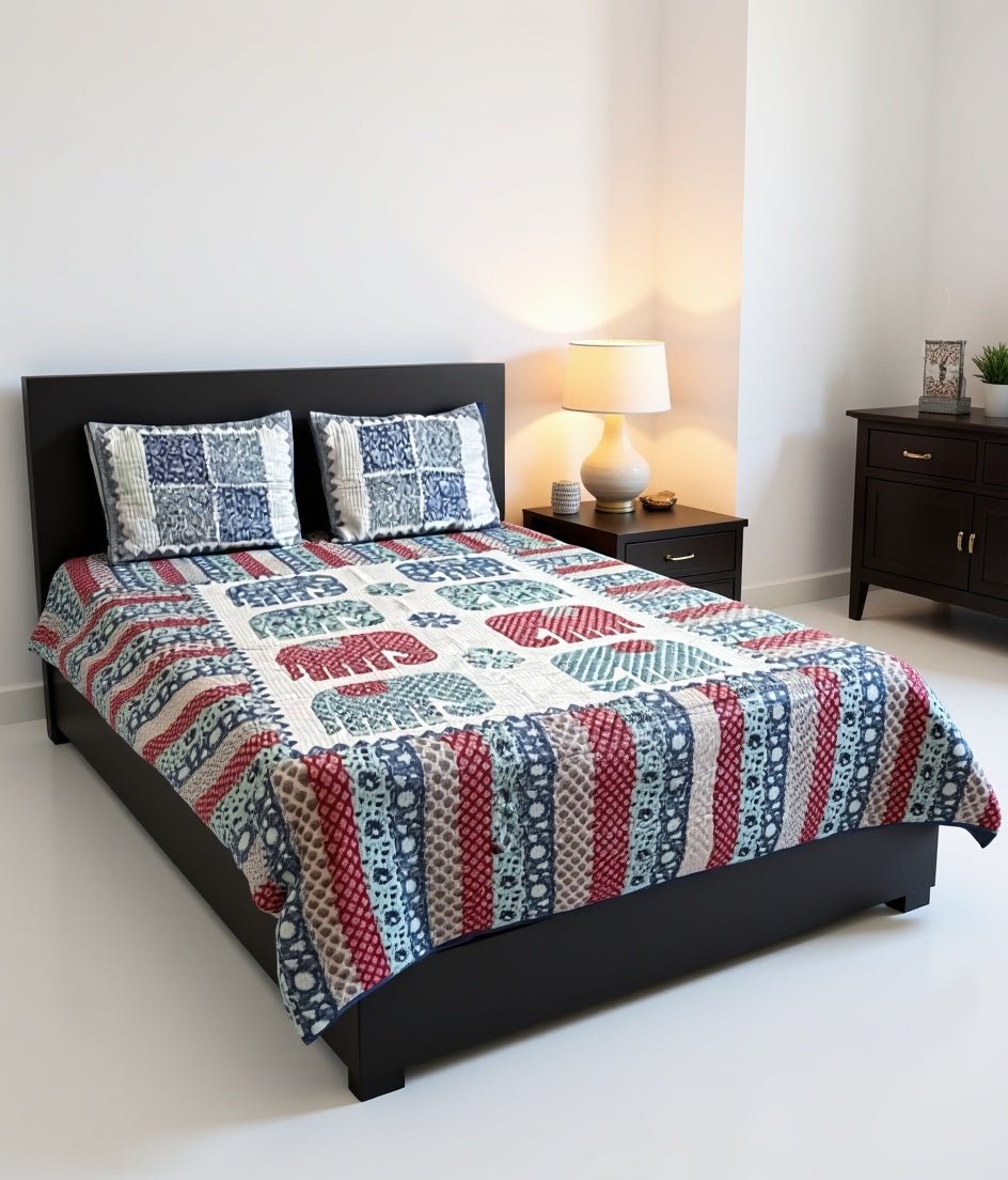 King Bed | Premium quality | Reversible | Bed Cover - Shopurneeds